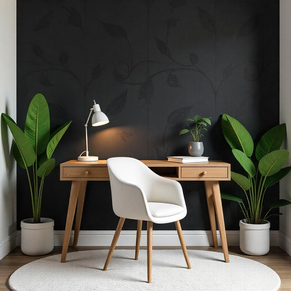 study room with wallpaper- interior designer in pune